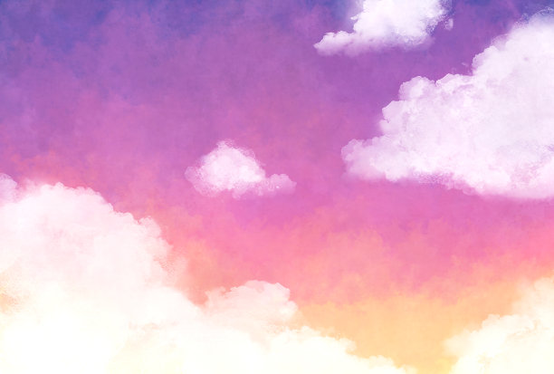 美丽的水彩风格的夜空插图图片下载