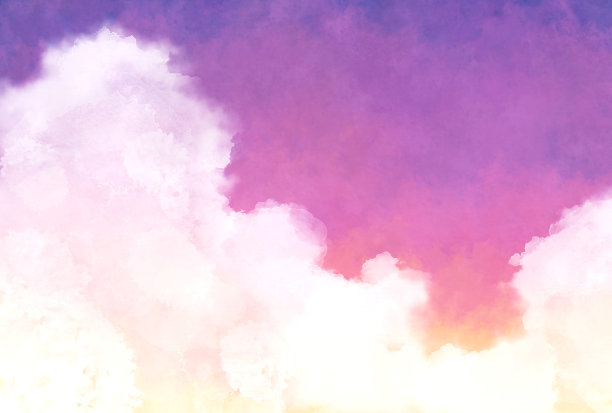 美丽的水彩风格的夜空插图图片下载