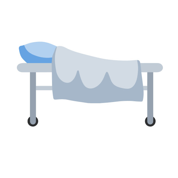 带轮医疗床诊所家具图片下载