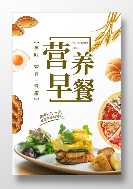美味营养早餐一天的美好从早上开始图片下载