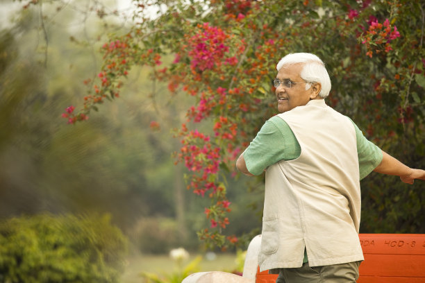 老人在公园里锻炼图片下载