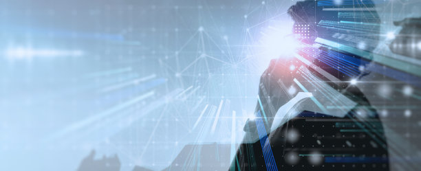 5G智能无线数字城市，年轻女性用智能手机通话的双重曝光。移动通信网络概念。图片下载