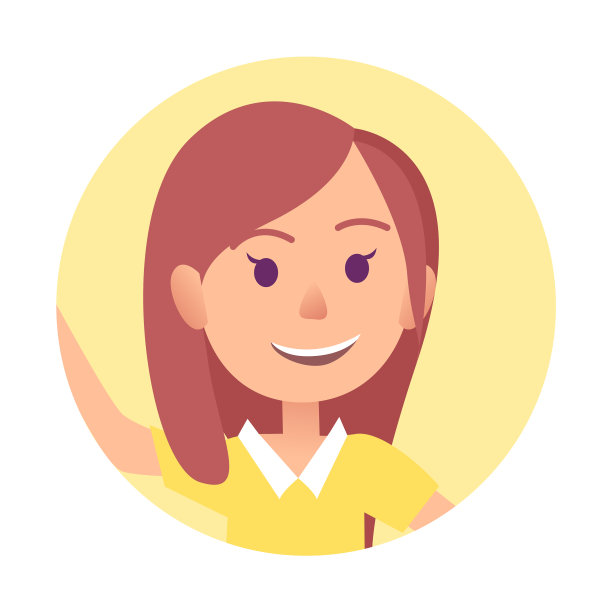 肖像的黑发快乐的女人特写图标图片下载