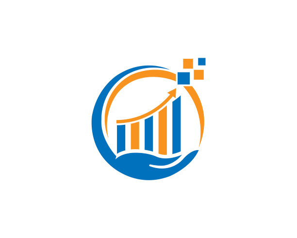 数字财务会计标志与手图片下载