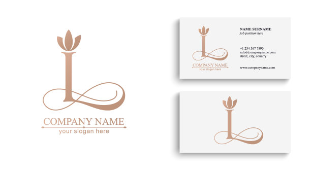 L符号或字母组合。字母中的字母。美丽的标志设计，为公司品牌。矢量插图。图片下载