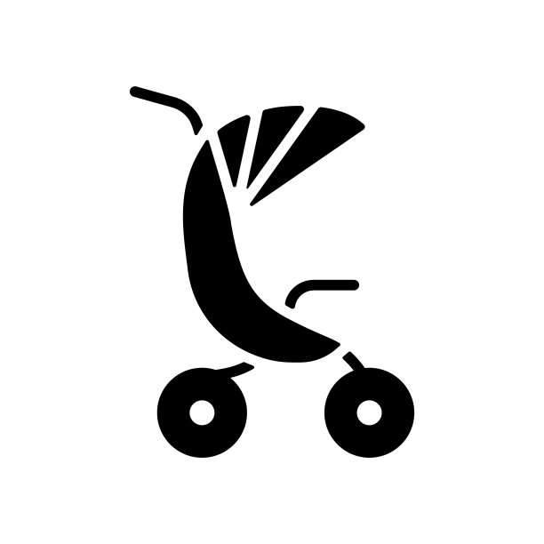 婴儿车婴儿车字形图标图片下载
