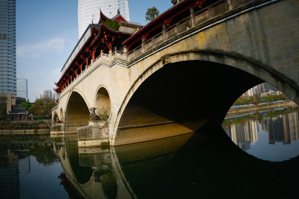 四川成都安顺大桥，拍摄于下午图片下载