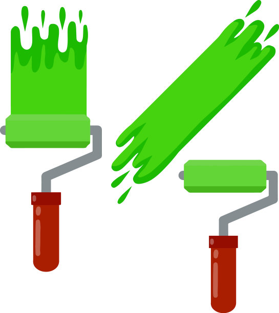 漆绿工具滚轮，带痕迹图片下载