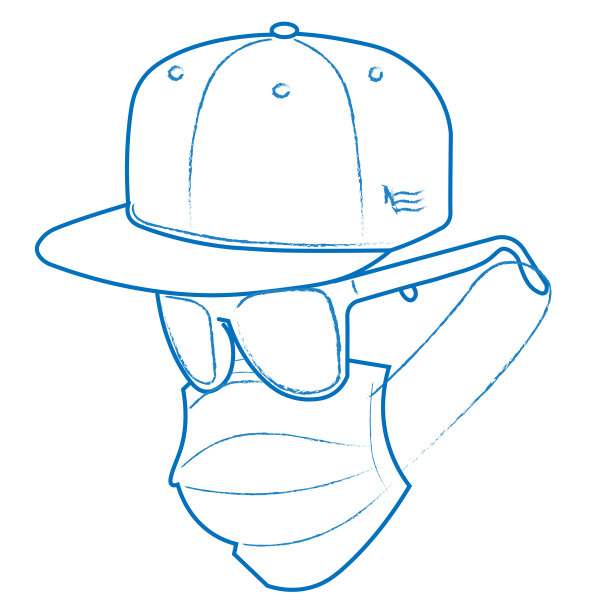 隐形人戴着棒球帽眼镜和面具图片下载