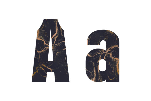 首字母A带有抽象手绘醇墨纹理图片下载