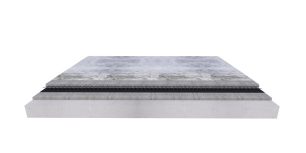 三维层状地板。等距楼板截面层数。图片下载