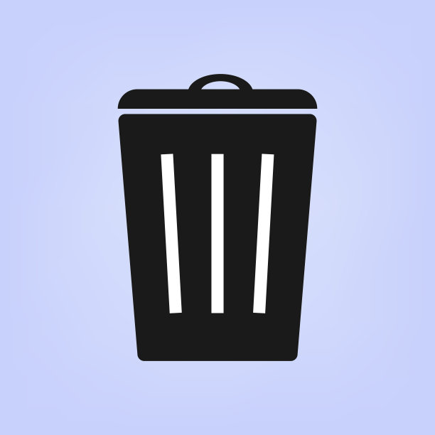 垃圾桶图标。垃圾或垃圾箱。废物回收利用。环境保护的概念。扔垃圾的地方。废纸篓轮廓。容器矢量插图。黑色孤立设计元素图片下载