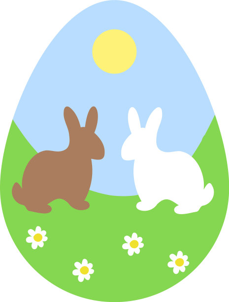 绘制彩色复活节彩蛋线性设置图片下载