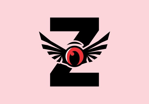 首字母Z带红眼睛翅膀图片下载