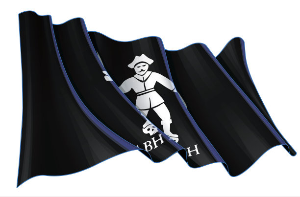 挥动黑巴特的海盗旗图片下载