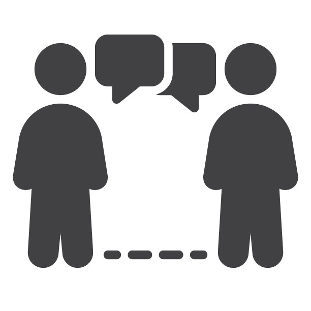 社交距离对话矢量图标图片下载