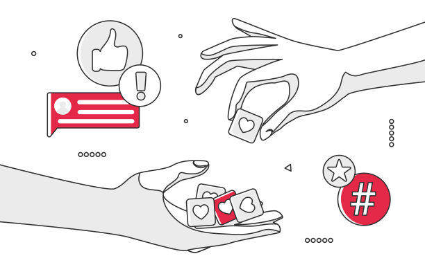 社交媒体参与和互联网用户活动图片下载