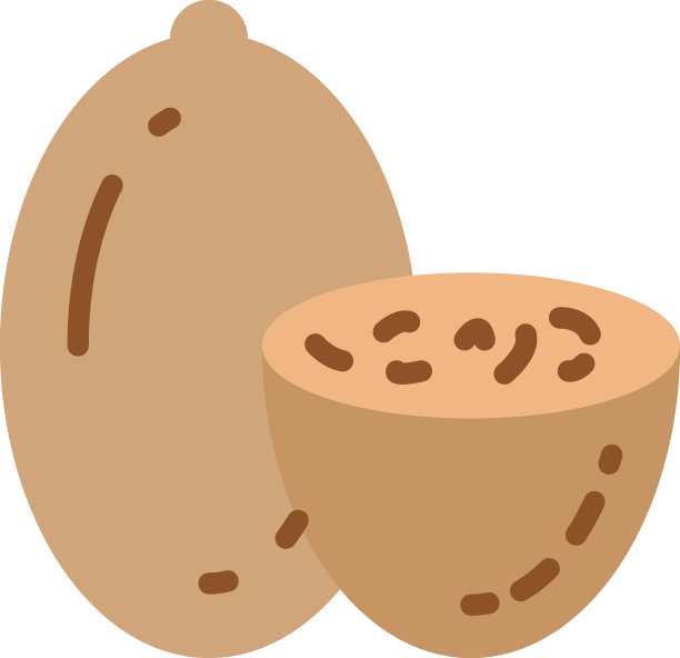 生肉豆蔻概念，磨碎的香料肉豆蔻矢量颜色图标设计，调味品和香料符号，食物烹饪配料标志，香草和餐桌酱料插图图片下载