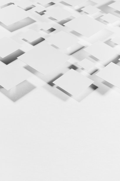 几何抽象背景与飞菱形形状在明亮的光与严格的梯度灰色阴影作为边界，复制空间，俯视图。简约风格的未来背景。图片下载