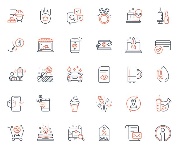 业务图标集。包括图标为构建，搜索地图和查看文档网页元素。用于网站应用。矢量图片下载