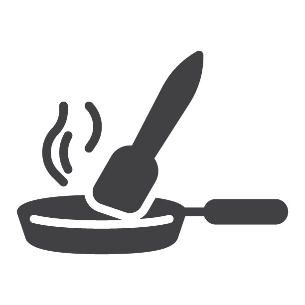 煎饼烹饪矢量图标图片下载