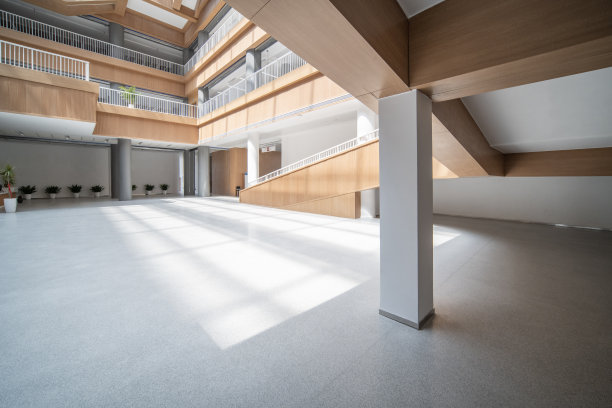 照明对现代图书馆室内广场的影响。图片下载