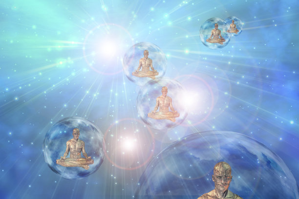 水晶泡泡里的机器人图片下载