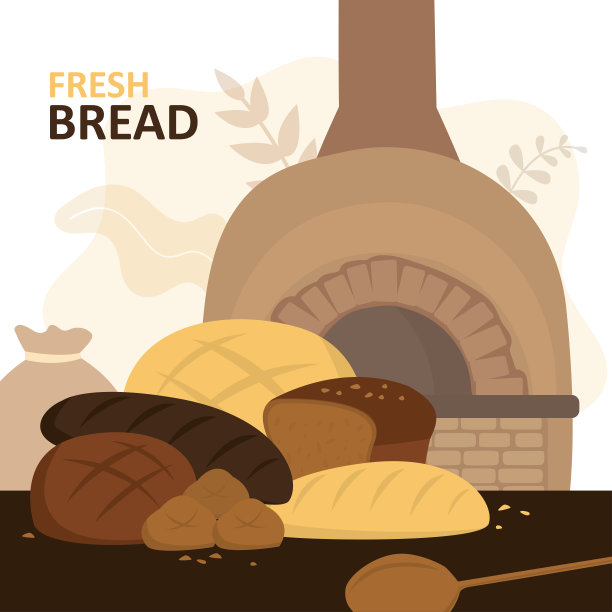 各种新鲜烘焙食品。各式各样的面包在面包店。传统的烹饪烤箱图片下载