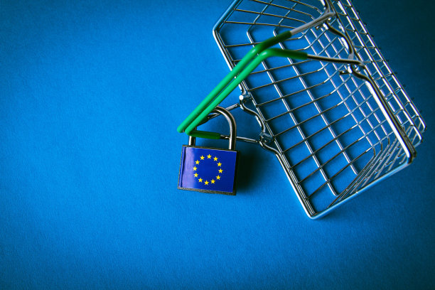 欧盟的制裁。篮子的制裁。停止向欧洲国家发货。图片下载