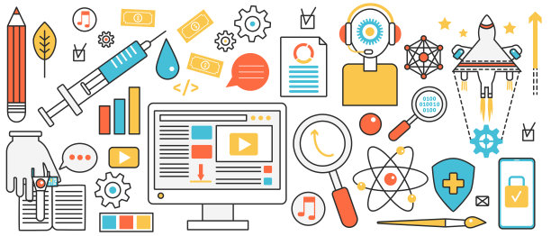 科学创业投资，火箭发射，数字数据开发和分析图片下载