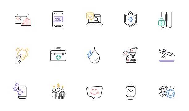 最佳应用程序，水电和Ssd线图标的网站，打印。为设计。向量图片下载