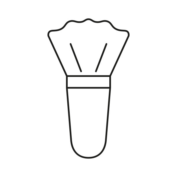 孤立的画笔绘制化妆矢量插图图片下载