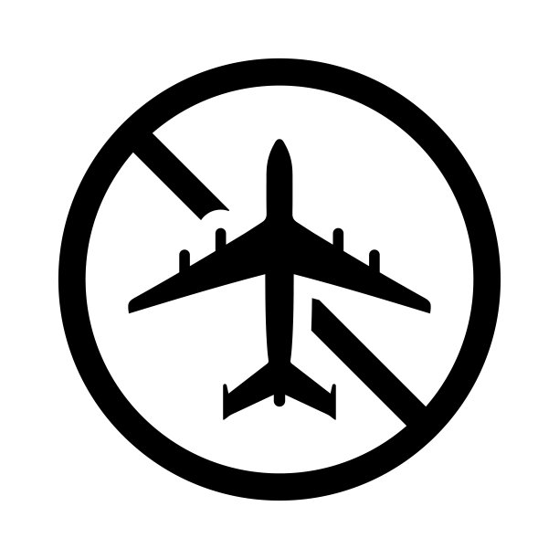 避免风险，旅行图标。黑色矢量图形图片下载