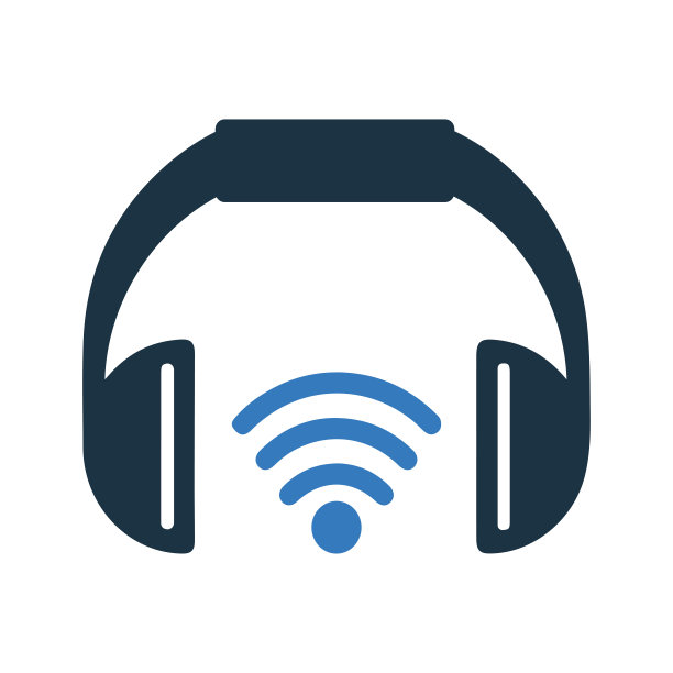 耳机，音乐，wifi图标。简单的可编辑的矢量设计孤立在一个白色的背景。图片下载