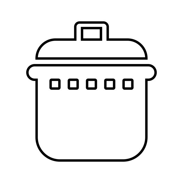 Cook, hot, pot line图标。轮廓向量。图片下载