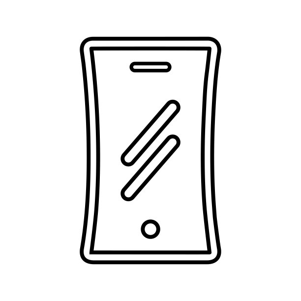 移动，灵活显示轮廓图标。艺术线条矢量。图片下载