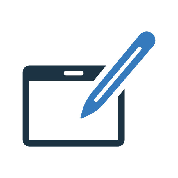 设计、绘制、平板电脑图标。简单的可编辑矢量插图。图片下载