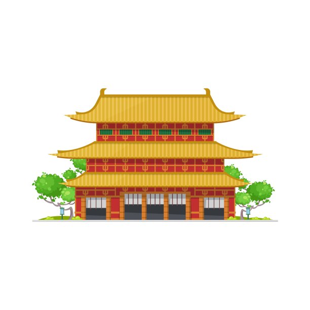 亚洲寺院孤立中国或日本宝塔图片下载