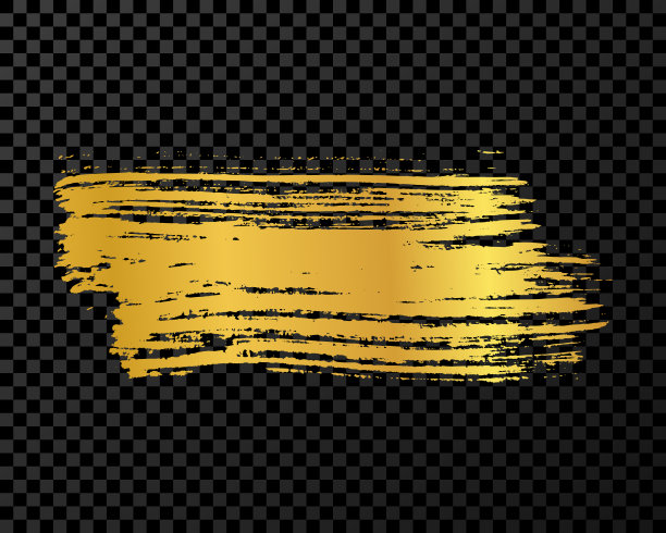 黑色背景上的金色笔触图片下载