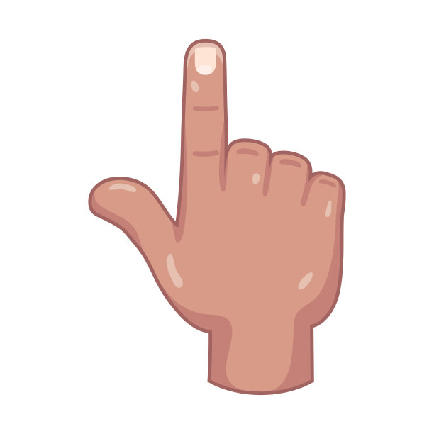 孤立的手卡通图标做手势矢量图片下载