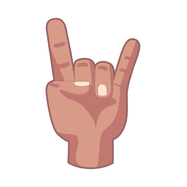 孤立的手卡通图标做手势矢量图片下载