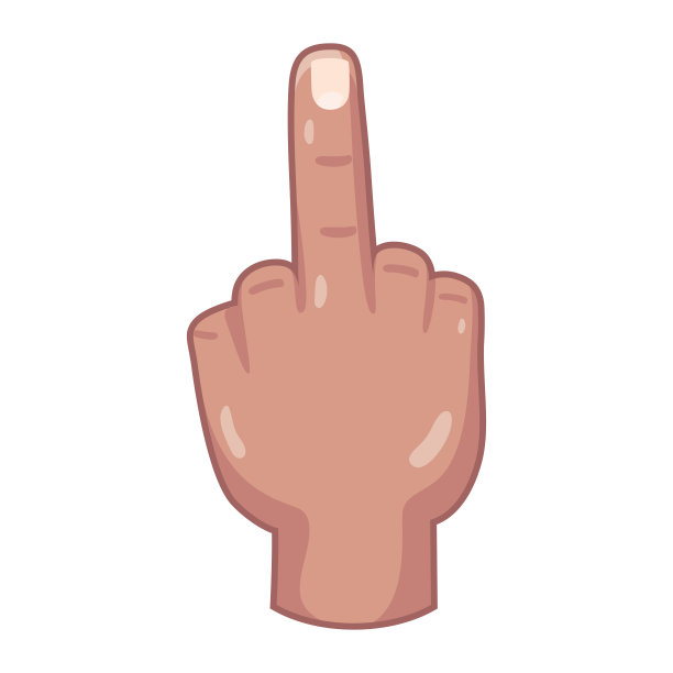 孤立的手卡通图标做手势矢量图片下载