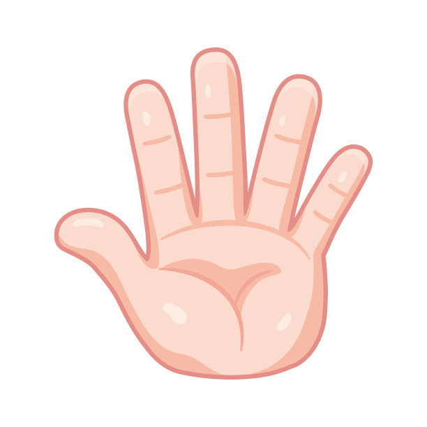 孤立的手卡通图标做手势矢量图片下载