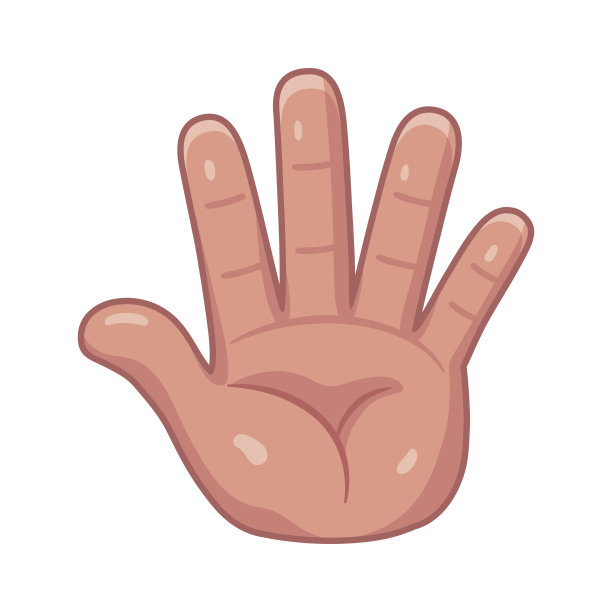 孤立的手卡通图标做手势矢量图片下载