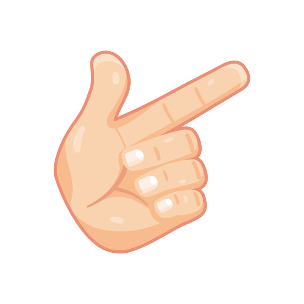 孤立的手卡通图标做手势矢量图片下载