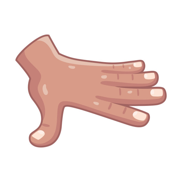 孤立的手卡通图标做手势矢量图片下载