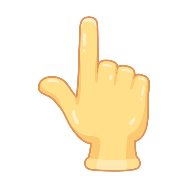 孤立的手卡通图标做手势矢量图片下载