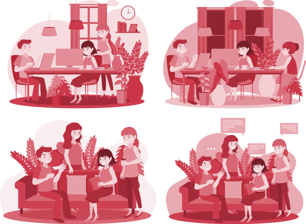 人们在联合办公空间工作简单平坦图片下载