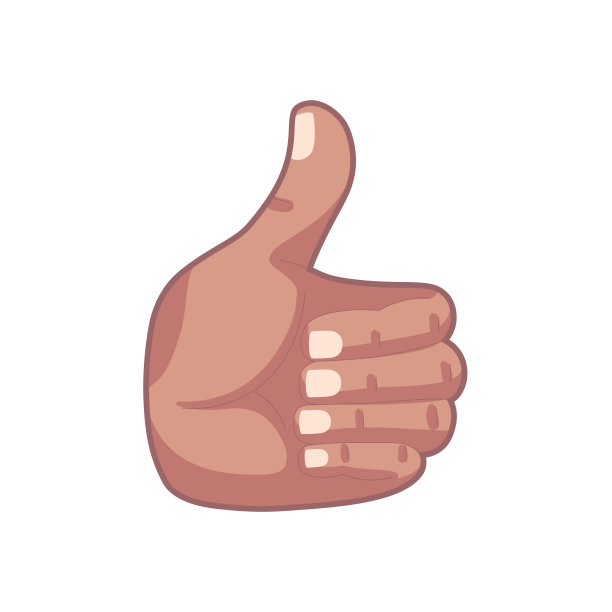 孤立的手卡通图标做手势矢量图片下载