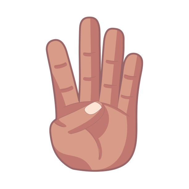 孤立的手卡通图标做手势矢量图片下载